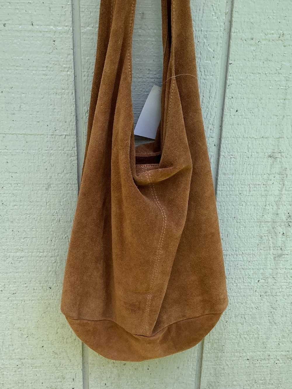 Free People leather SUEDE slouch cognac BAG - Picture 3 of 5